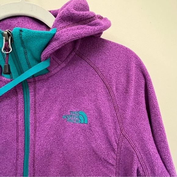 The North Face Women's Mezzaluna Full Zip Hoodie Purple And Teal Size Small - Picture 3 of 11